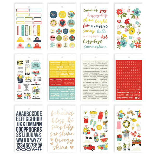 Simple Stories - Summer Farmhouse Collection - Sticker Book - Scrap Of Your Life 