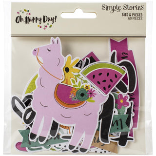 Simple Stories Oh Happy Day Bits n Pieces Diecuts - Scrap Of Your Life 