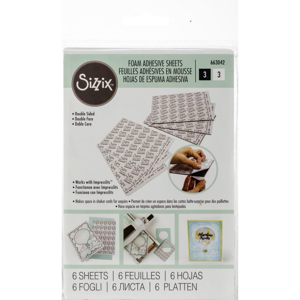 Sizzix Foam Adhesive Sheets 4"X6" - Scrap Of Your Life 