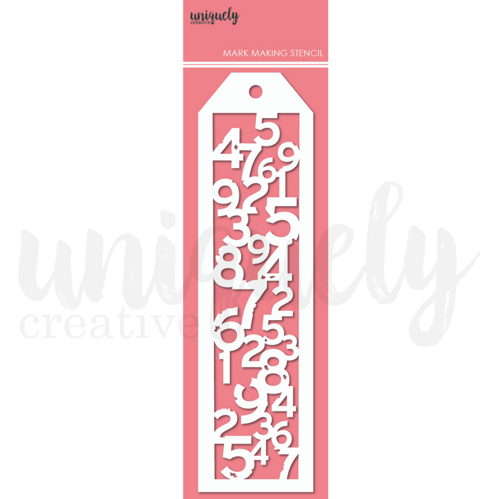 Uniquely Creative - Mini Mark Making Stencil - Stacked Numbers - Scrap Of Your Life 