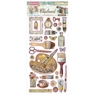 Copy of Stamperia -  Atelier Des Arts - Adhesive Chipboard Decorations - Scrap Of Your Life 