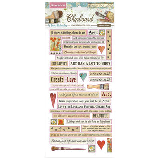 Stamperia -  Atelier Des Arts - Adhesive Chipboard  Quotes - Scrap Of Your Life 