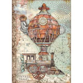 Stamperia - Vintage Rice Paper A4 - Vintage Travel, Sir Vagabond - Scrap Of Your Life 