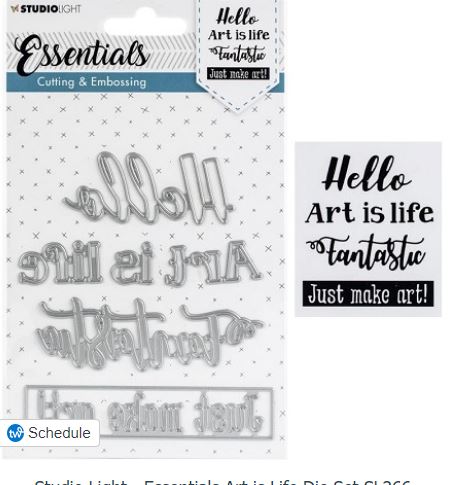 Studio Light Essentials Cutting & Embossing Die - Hello Art is the Life - Scrap Of Your Life 