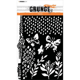 Studio Light Grunge A5 Stencil -  Back To Nature Stencil - Scrap Of Your Life 