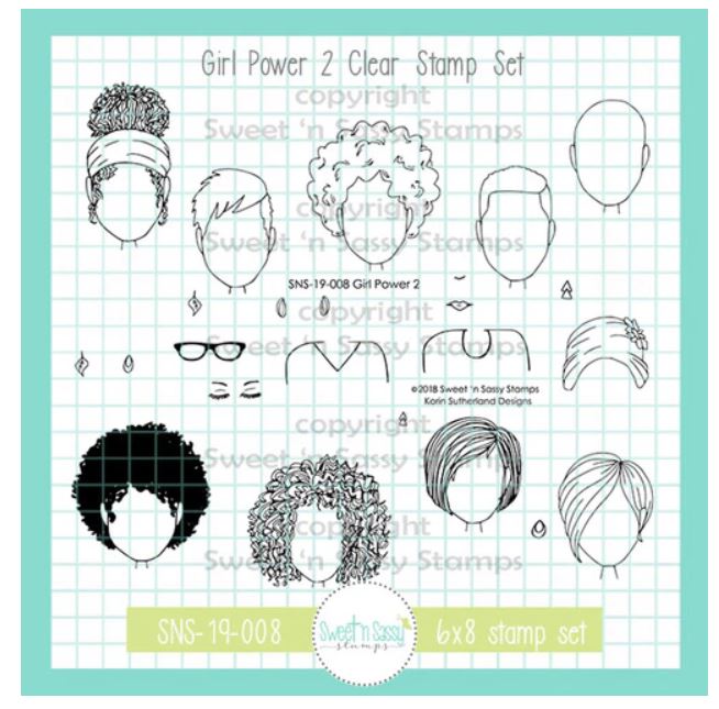 Sweet n Sassy - Clear Stamp Set - Girl Power 2 - Scrap Of Your Life 
