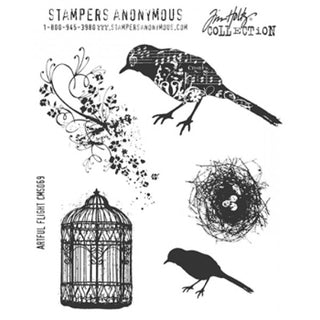 Tim Holtz Acrylic Stamps Artful Flight - Scrap Of Your Life 
