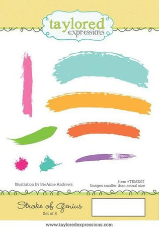 Taylored Expressions Stroke of Genius Rubber Cling Stamp Set #1 - Scrap Of Your Life 