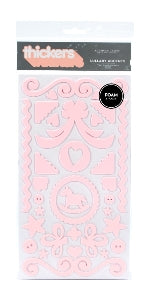 American Crafts - Thickers Stickers Lullaby Accents - Foam Shapes Pink - Scrap Of Your Life 