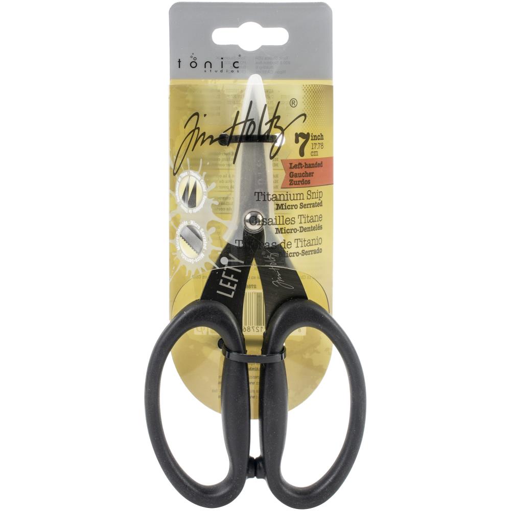 Tim Holtz Left Handed Non-Stick Micro Serrated Scissors 7" - Scrap Of Your Life 