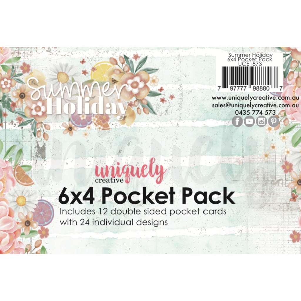 Uniquely Creative - Summer Holiday 6 x 4 inch Pocket Pack - Scrap Of Your Life 