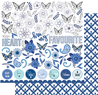 Uniquely Creative - Something Blue - My Favourite Blue 12 x 12 Double Sided Paper - Scrap Of Your Life 