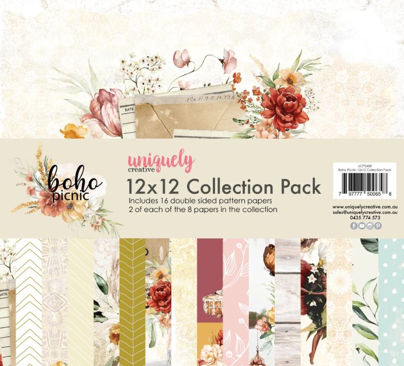 Uniquely Creative - Boho Picnic - Collection Pack 12 x 12 - Scrap Of Your Life 