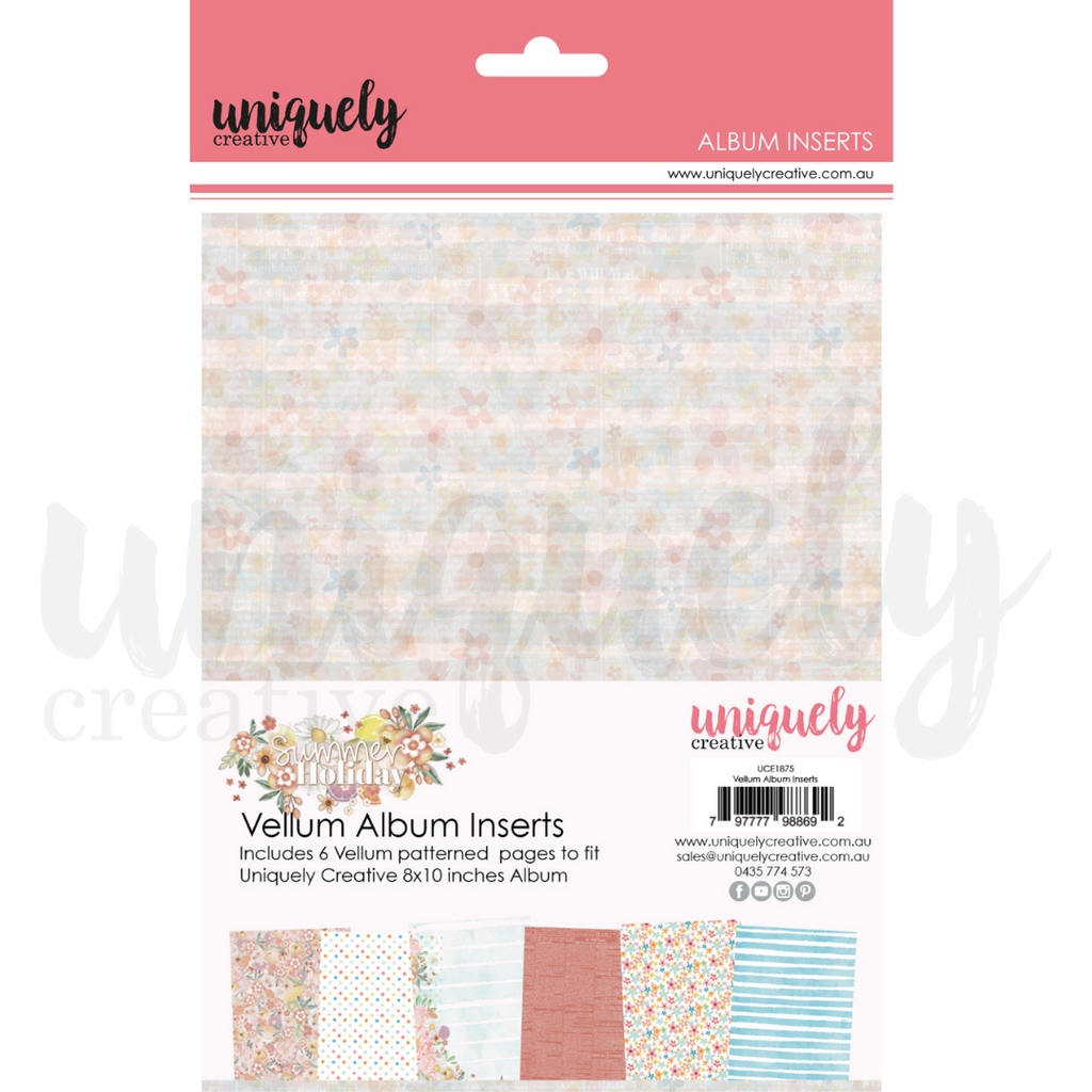 Uniquely Creative - Summer Holiday Vellum Inserts - Scrap Of Your Life 