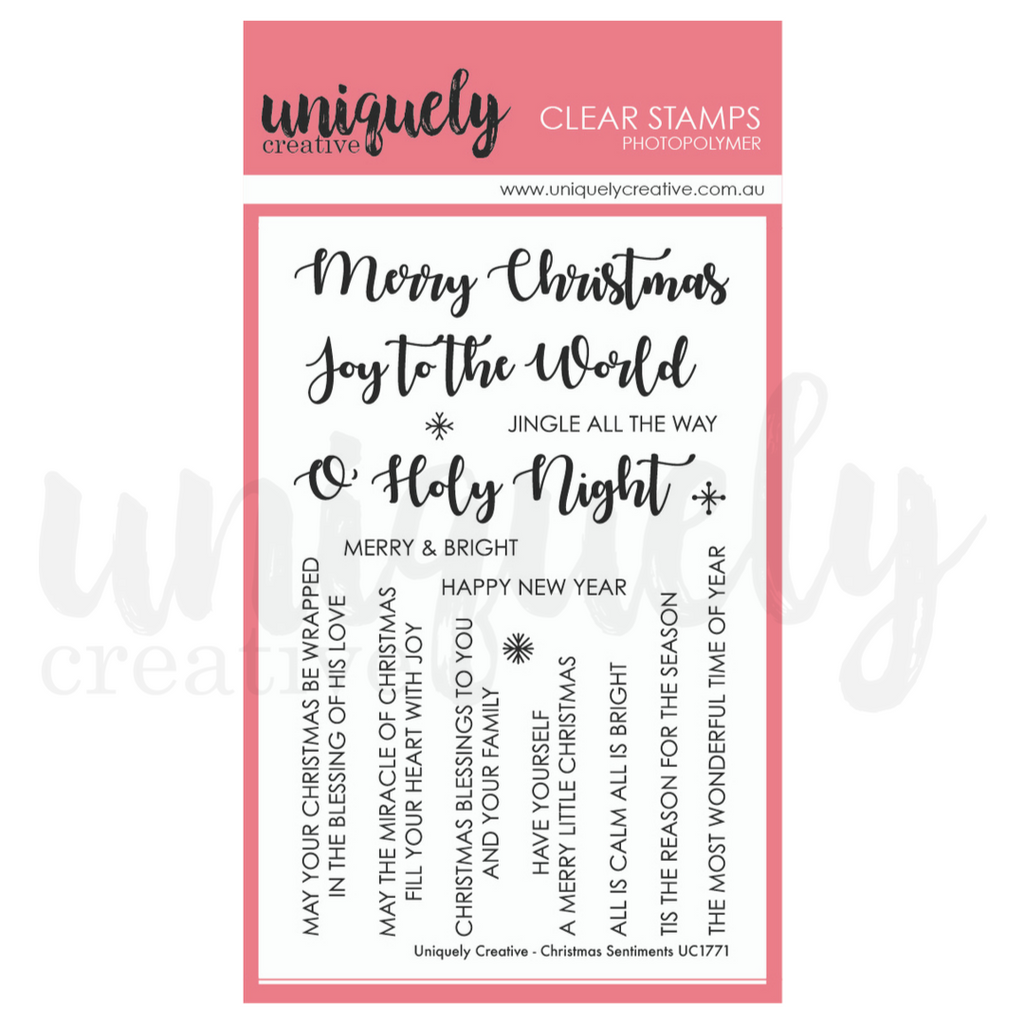 Uniquely Creative - Christmas Sentiments - Stamp - Scrap Of Your Life 