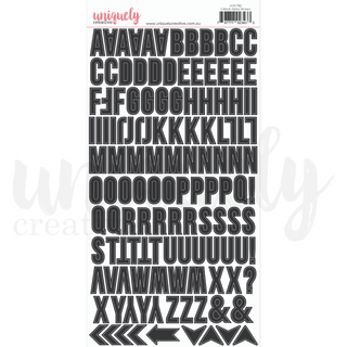 Uniquely Creative - Ocean Breeze - Alphabet Stickers Uppercase - Black - Scrap Of Your Life 