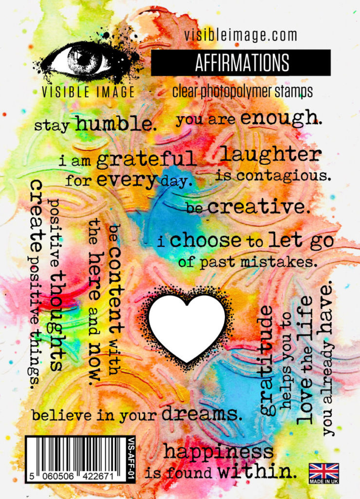 Visible Image Acrylic Stamp Affirmations - Scrap Of Your Life 