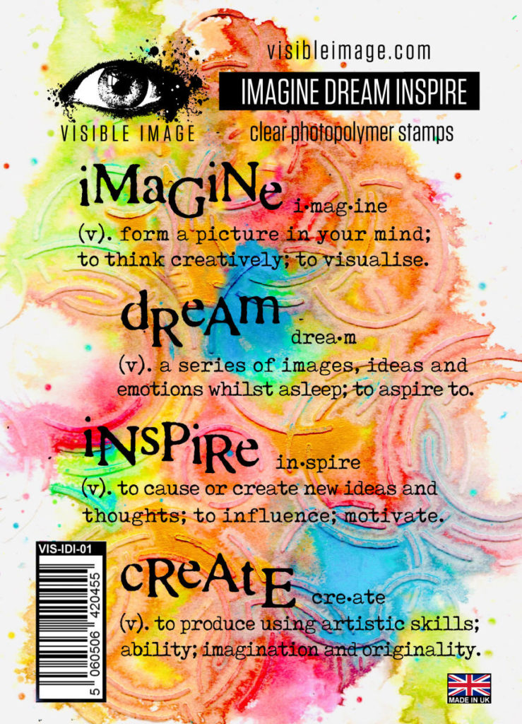 Visible Image Acrylic Stamp Imagine Dream Inspire - Scrap Of Your Life 