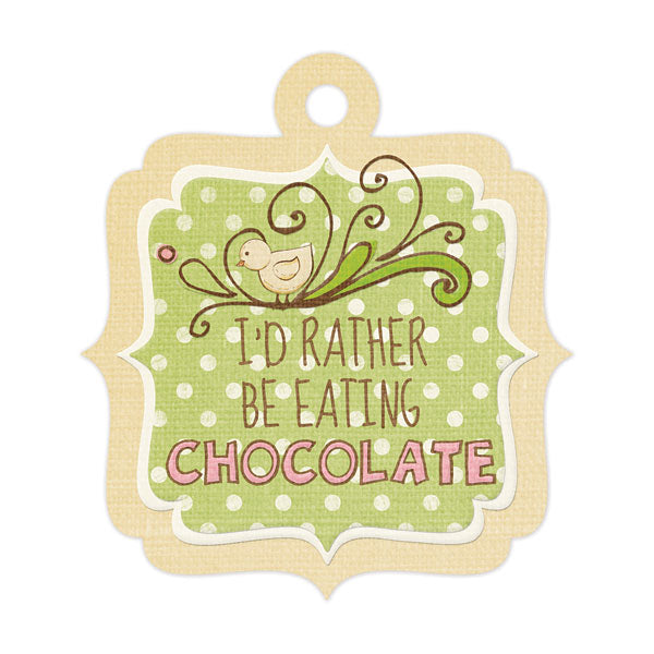 We R Memory Keepers Cottontail Embossed Tags Chocolate - Scrap Of Your Life 