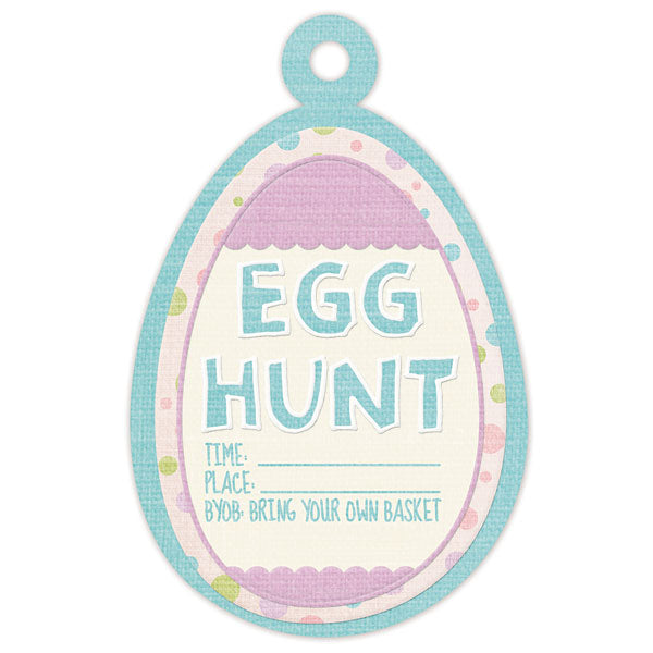 We R Memory Keepers Cottontail Embossed Tags Egg Hunt - Scrap Of Your Life 