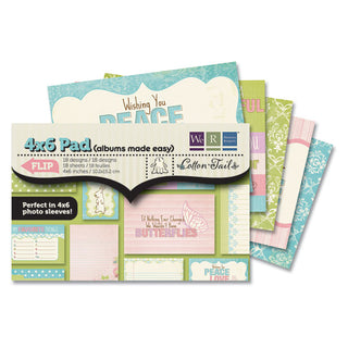 We R Memory Keepers Glitter Journalling Pad 6" x 4" Cotton Tail - Scrap Of Your Life 