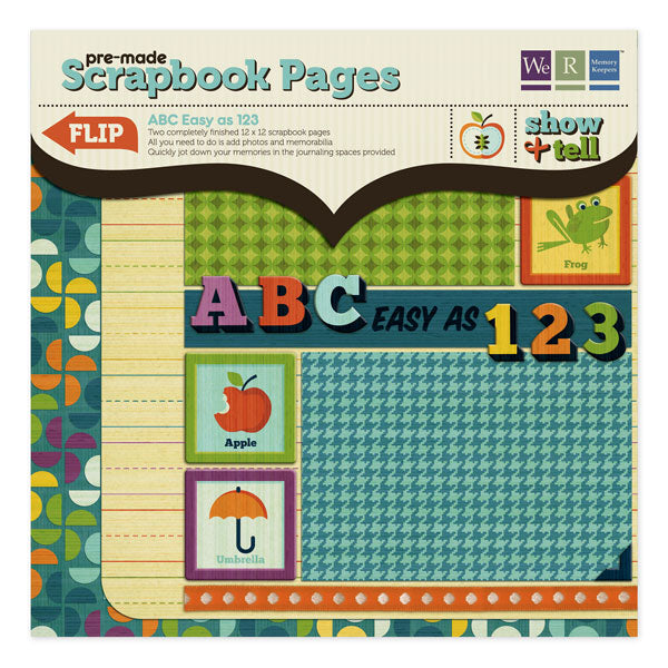 We R Memory Keepers Show & Tell Pre-made Scrapbook Pages - ABC Easy as 123 - Scrap Of Your Life 