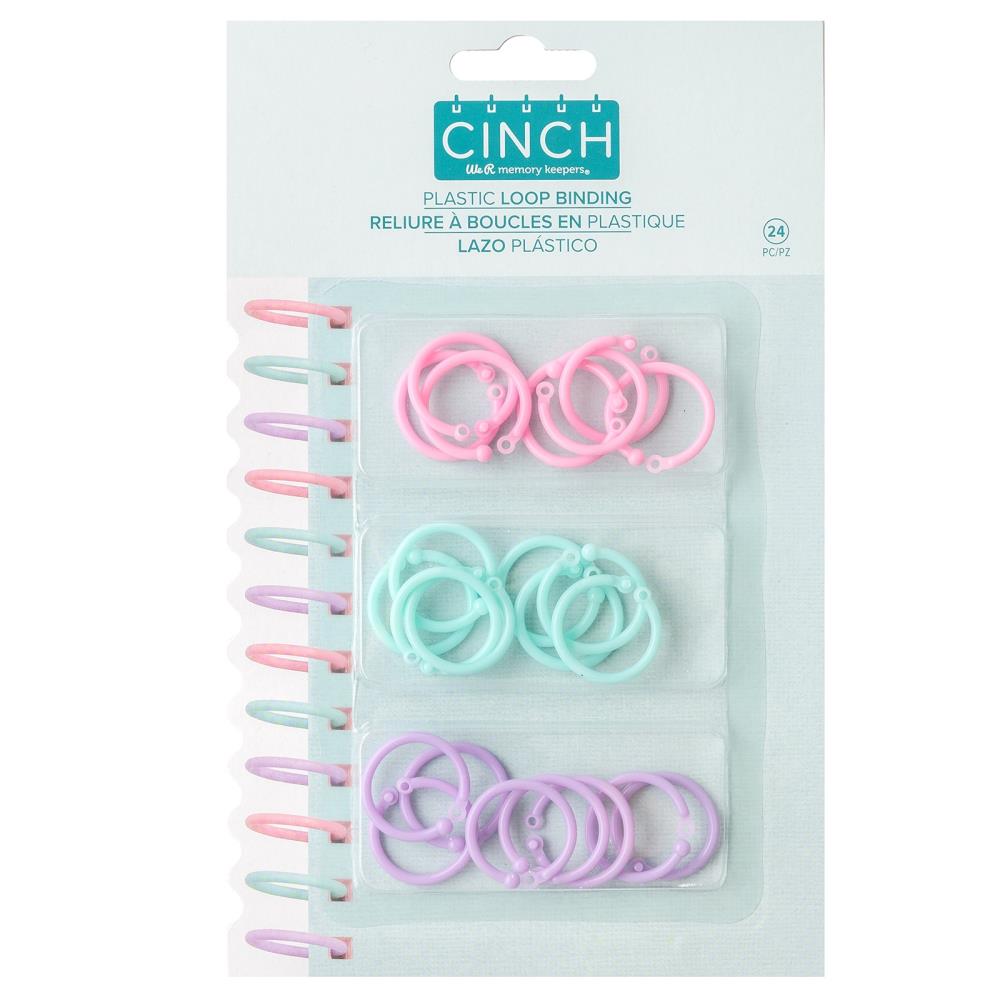 We R Memory Keepers Cinch Plastic Loop Binding - Pink, Lilac, Blue - Scrap Of Your Life 