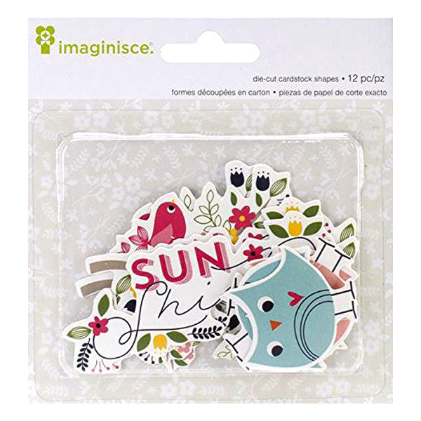 Imaginisce Die Cut Cardstock Shapes Welcome Spring - Scrap Of Your Life 