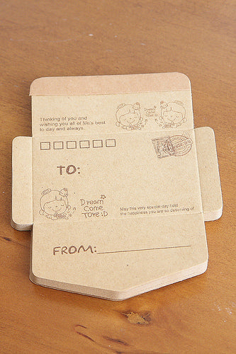 Studio Boutique - ECO Brown Kraft - DIY Craft Paper Envelope - Happy Time - Scrap Of Your Life 