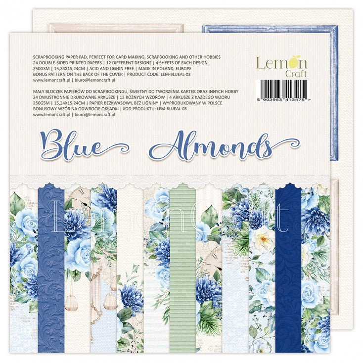 Lemoncraft - Scrapbooking Paper Pad 6 x 6 - Blue Almond - Scrap Of Your Life 