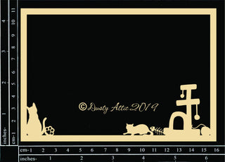 Dusty Attic Cat Frame - Scrap Of Your Life 