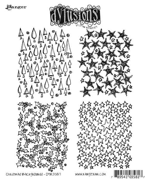 Ranger Ink - Dylusions - Rubber Stamp Set - Christmas Backgrounds - Scrap Of Your Life 