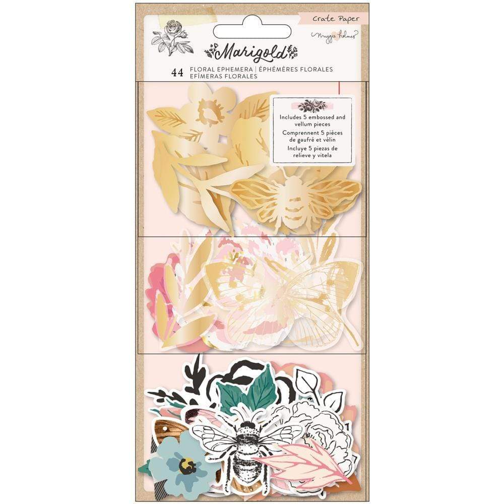 Crate Paper -Maggie Holmes - Marigold - Floral Ephemera - Scrap Of Your Life 