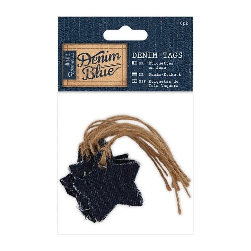 Do-Crafts Blue Denim Tags - Star - Scrap Of Your Life 