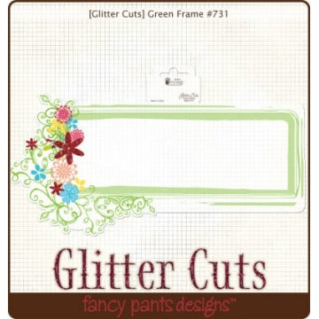 Fancy Pants Designs Glitter Cuts Green  Frame - Scrap Of Your Life 