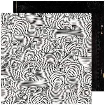 Heidi Swapp -  Double-Sided Cardstock 12"X12" - Old School - Making Waves - Scrap Of Your Life 