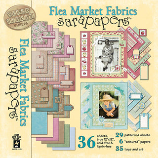 Hot Off The Press Sara Papers Flea Market Fabrics 12" x 12" Scrapbooking Paper - Scrap Of Your Life 