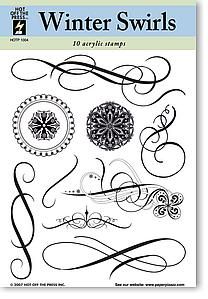 HOTP Acrylic Stamp Set Winter Swirls - Scrap Of Your Life 