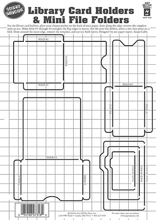 HOTP - Template - Library Card Holders and Mini File Folders - Scrap Of Your Life 