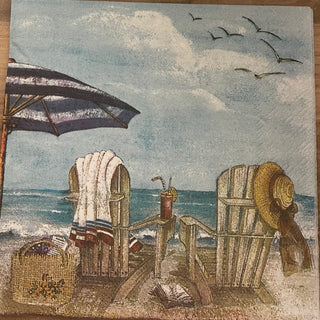 Decoupage Serviette / Napkin Beach View - Scrap Of Your Life 