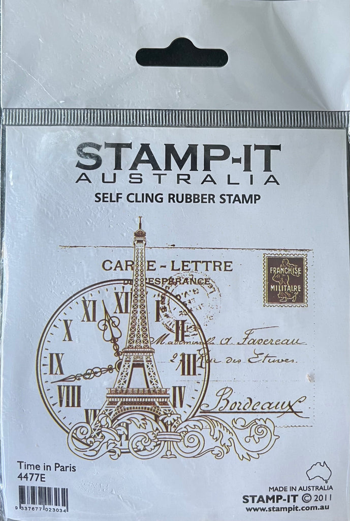 Stamp-It  Self Cling Rubber Stamp - Time in Paris - Scrap Of Your Life 