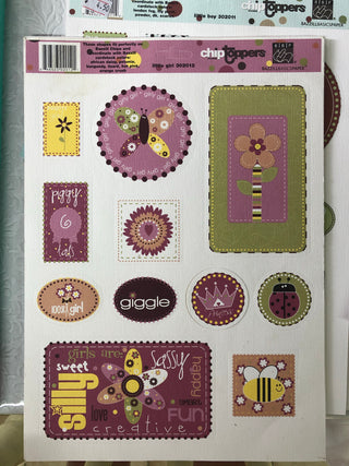 Bazzill - Chip Toppers - Little Girl - Scrap Of Your Life 