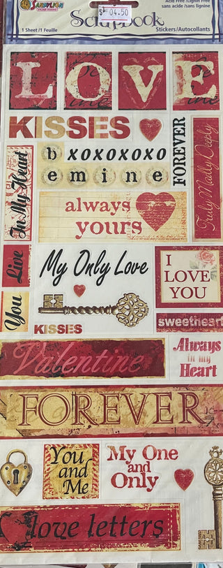 Sandylion - Forever Valentine Stickers - Scrap Of Your Life 