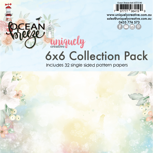 Uniquely Creative - 6 x 6 Paper Pad  - Ocean Breeze - Scrap Of Your Life 
