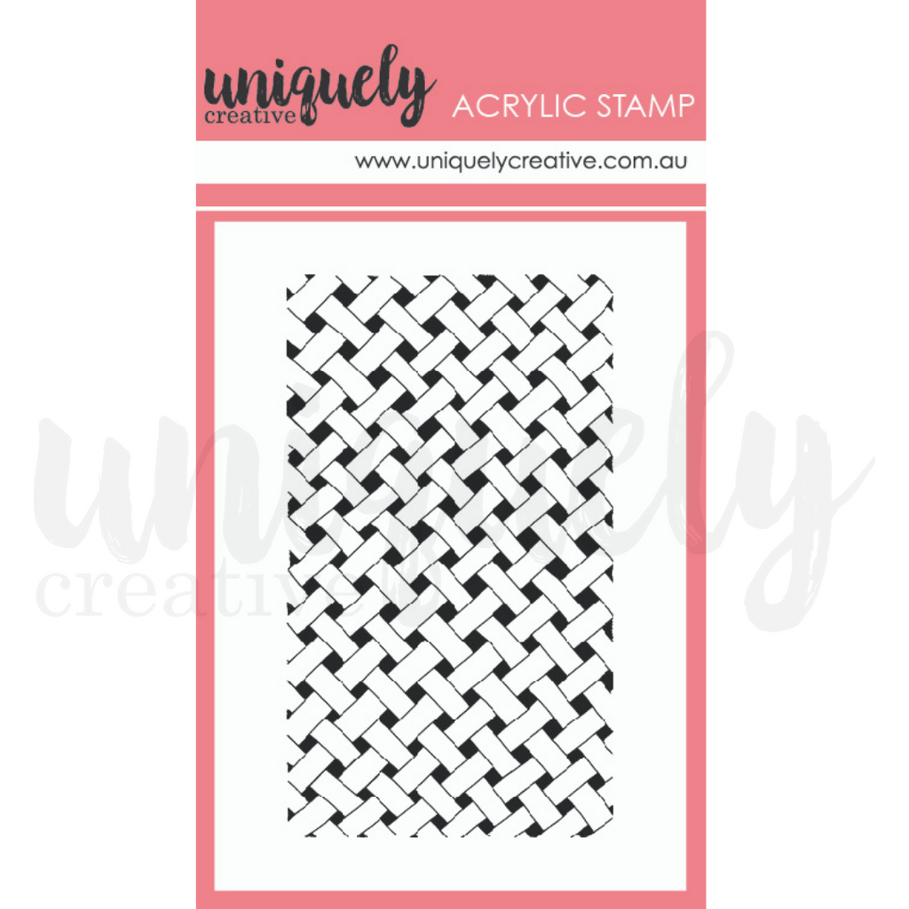 Uniquely Creative - Acrylice Stamp - Basket Weave Mark Making - Scrap Of Your Life 