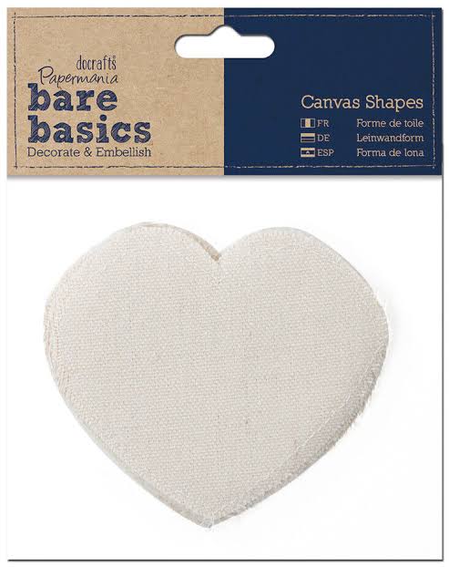 Do-Crafts Bare Basics Canvas Shapes Heart - Scrap Of Your Life 