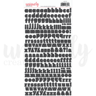 Uniquely Creative - Ocean Breeze - Alphabet Stickers Lowercase - Black - Scrap Of Your Life 