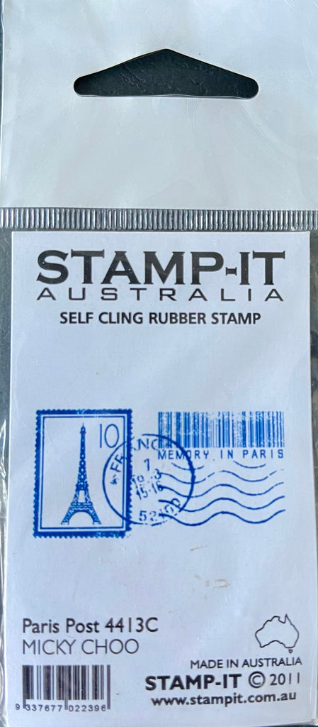 Stamp-It  Self Cling Rubber Stamp - Paris Post - Scrap Of Your Life 