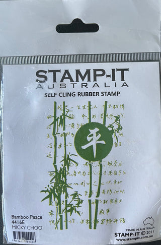 Stamp-It  Self Cling Rubber Stamp - Bamboo Peace - Scrap Of Your Life 