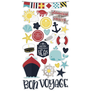 Simple Stories - Cruisin' - Chipboard Stickers 6" x 12" - Scrap Of Your Life 